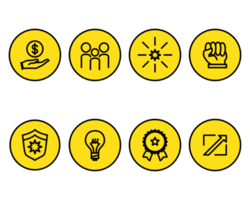 Yellow Highlight Value Icons png