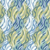 Wave mosaic seamless patern. Abstract liquid ornament. Decorative soft lines wallpaper. vector