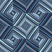 Geometric striped mosaic tile ornament. Decorative vintage wave lines seamless patern. vector