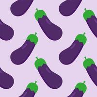 eggplant seamless pattern vector illustration