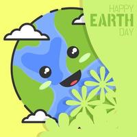 Happy earth day greeting card vector
