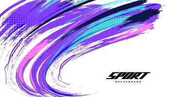 Abstract and Colorful Brush Background with Halftone Effect. Grunge Background. Brush Stroke Illustration for Banner, Poster, or Sports Background. Scratch and Texture Elements For Design vector