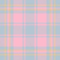 Plaid check pattern in pink. Seamless fabric texture. Tartan textile print. vector