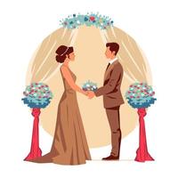 Marriage of a Couple Concept vector