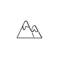 diseño de icono de estilo de línea de montaña vector