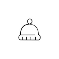 Winter Hat Line Style Icon Design vector