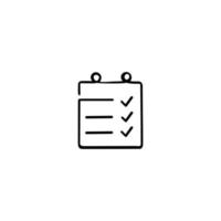 Checklist Line Style Icon Design vector