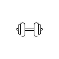 Dumbbell Line Style Icon Design vector