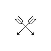 Archery Arrow Line Style Icon Design vector