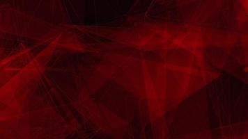 animación de fondo espacial de estructura geométrica de punto molecular abstracto futurista hermoso rojo, animación de ilustración temática de análisis de partículas de tecnología en forma de triángulo moderno video