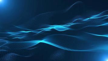 Blue beautiful themed particle form, futuristic neon graphic Background, science energy 3d abstract art element illustration, technology artificial intelligence, shape theme wallpaper video