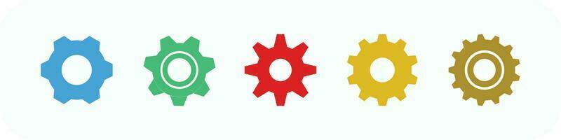 Gear icon set. Setting sign icon set - Vector