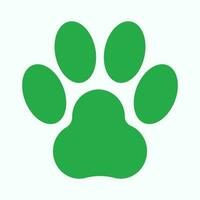 Paw green eco icon EPS10 - Vector