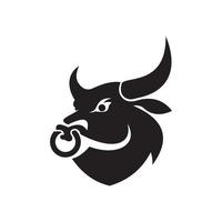 abstract bull logo vector illustrations design icon logo