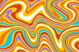 Flat groovy psychedelic background with colorful design vector