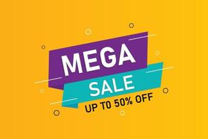 Modern Mega Sale banner design background vector