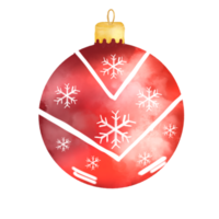 boule de noel aquarelle png