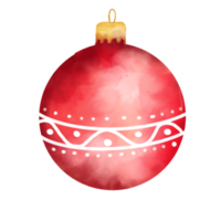 boule de noel aquarelle png