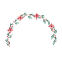 fleurs de noël aquarelles png