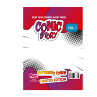 Comic book cover template design png