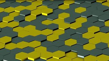 Grey and Yellow color hexagon animated looping background video