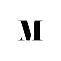 Abstract M letter initial monogram logo design, icon, minimalist, simple, elegant vector