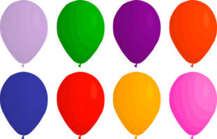 big set different types inflatable rubber balloons png