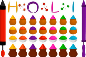 Sammlungszubehör für Feiertagsfeiertage Holi png