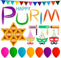 Collection accessory for celebration holiday Purim png