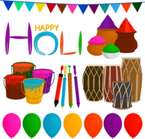 Collection accessory for celebration holiday Holi png