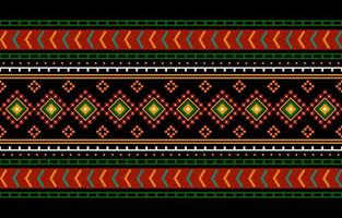 Diseño tradicional geométrico étnico oriental sin costuras para fondo, alfombra, papel pintado, ropa, envoltura, batik, tela, vector, ilustración, estilo bordado. vector