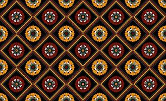 Geometric ethnic oriental seamless pattern traditional Design for background, carpet, wallpaper, clothing, wrapping, batik, fabric, Vector, illustration, embroidery style. vector