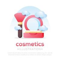 ilustración de cosméticos. ilustración para la belleza empresarial vector