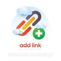 Add link illustration design vector