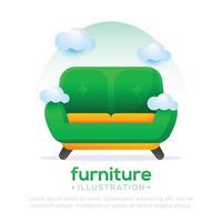 Sofa illustration design. Illustration sofa for furniture business vector