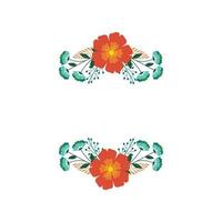 Circle frame floral background for wedding or invitation. Floral background vector