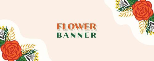 Floral background design. Beautiful floral banner template design vector