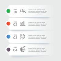 diseño de pasos infográficos de negocios vector