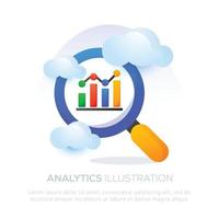 Analytics business illustration design for mobile or website design vector