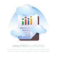 Analytics business illustration design for mobile or website design vector
