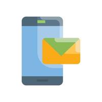 Mobile Message Flat Icon. vector illustration. EPS 10