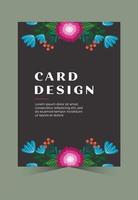 tarjeta de invitación de boda de flores. diseño de tarjetas florales. ilustración floral de la tarjeta de diseño. tarjeta romantica