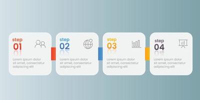 Timeline steps business infographic template vector