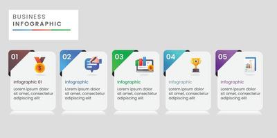 Business infographic template design vector