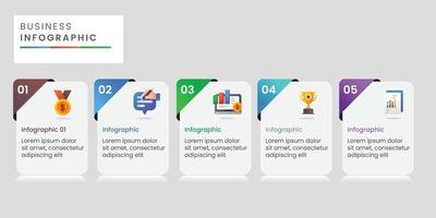 diseño de plantilla de infografía empresarial vector