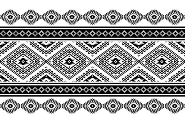 Geometric ethnic oriental seamless pattern traditional Design for background, carpet, wallpaper, clothing, wrapping, batik, fabric, Vector, illustration, embroidery style.