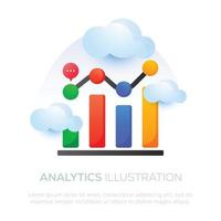 Analytics business illustration design for mobile or website design vector