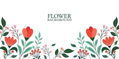 Banner Floral background design. Beautiful floral template design vector
