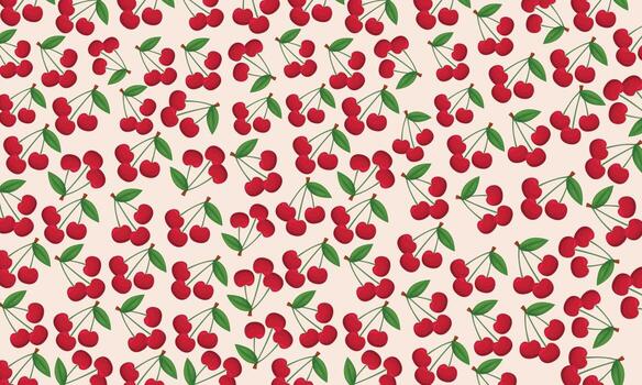 Pattern fruit cherry background. Cherry pattern design vector