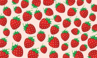 Pattern fruit strawberry background. Fruit pattern design vector